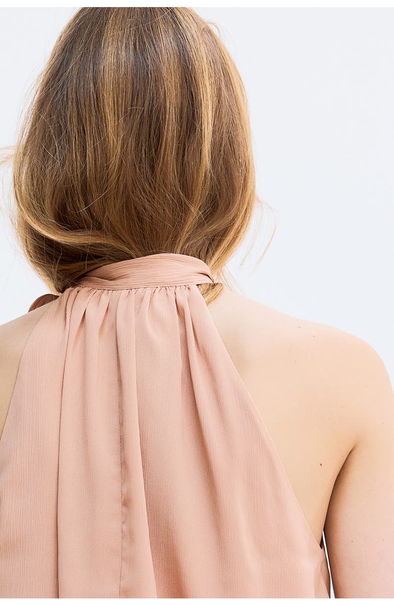 H&M Sleeveless Bubble-hem Top, Alternate, color, Light Dusty Pink