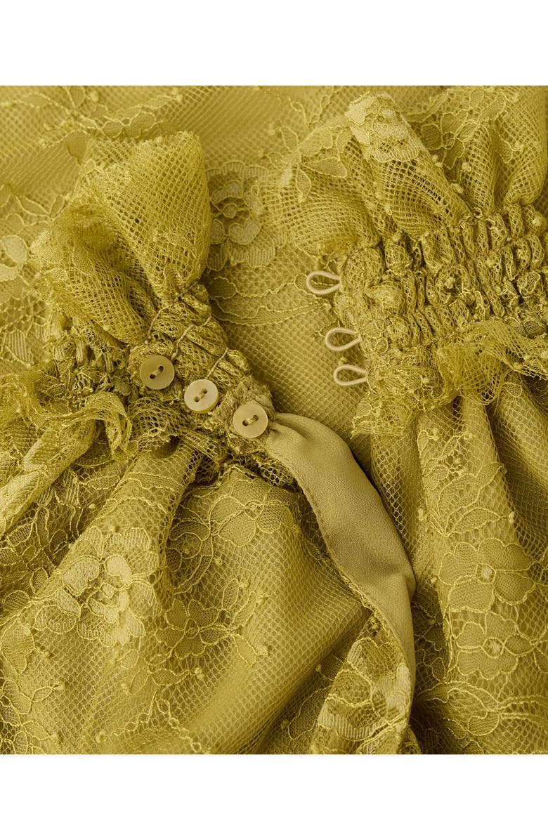 MANGO Ruffle Collar Lace Top, Alternate, color, 