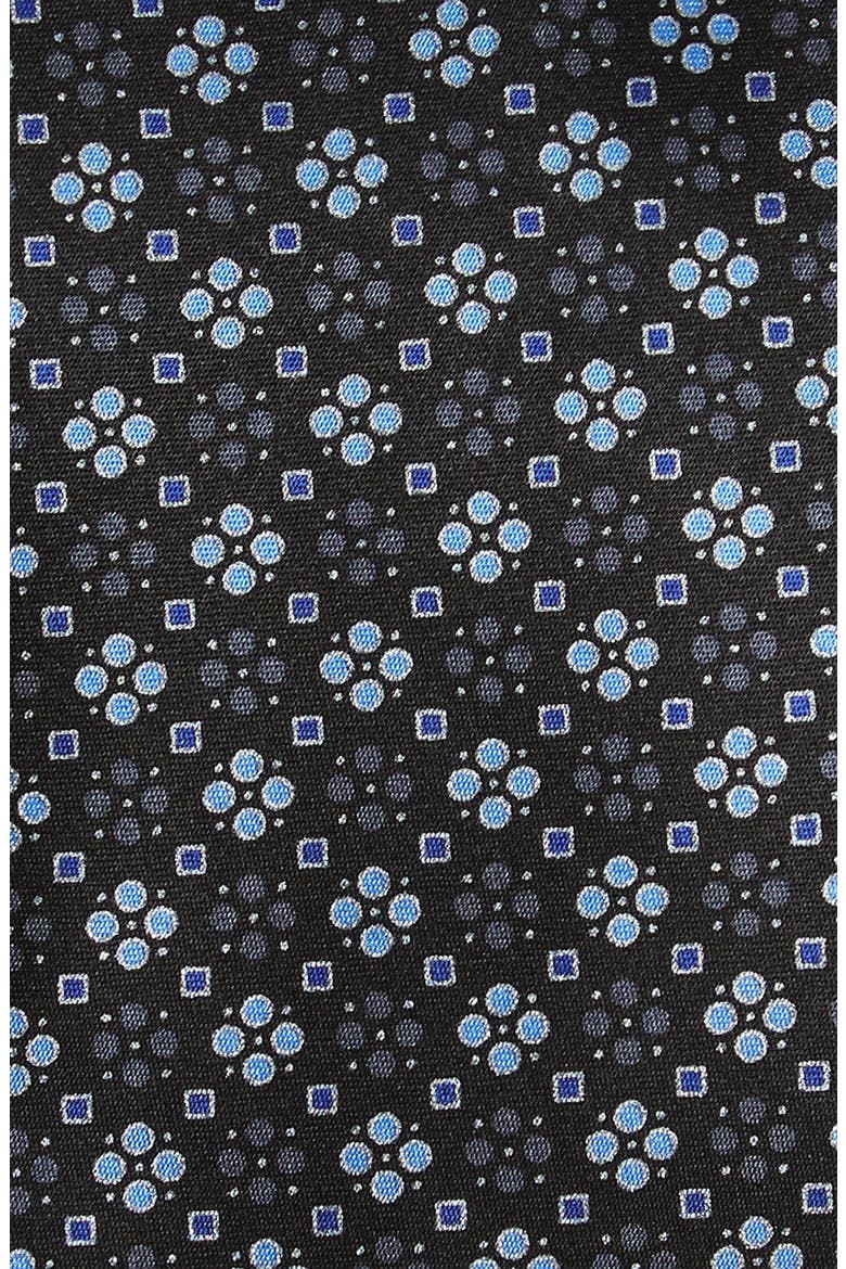 Ermenegildo Zegna Geometric Silk Tie, Alternate, color, NAVY