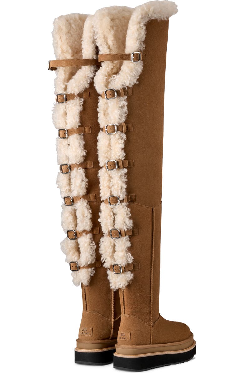 UGG<sup>®</sup> x Sacai Thigh High Boot, Alternate, color, Chestnut