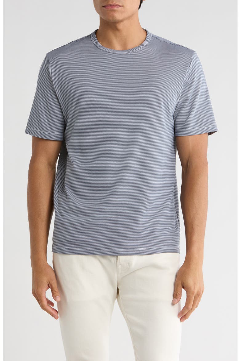 Feeder Stripe Crewneck T-Shirt, Main, color, VENICE BLUE/ WHITE