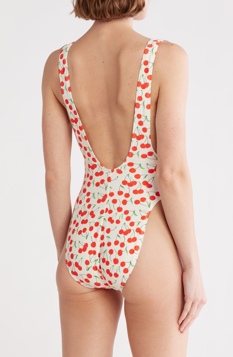 Good American High Leg One-Piece Swimsuit, Alternate, color,