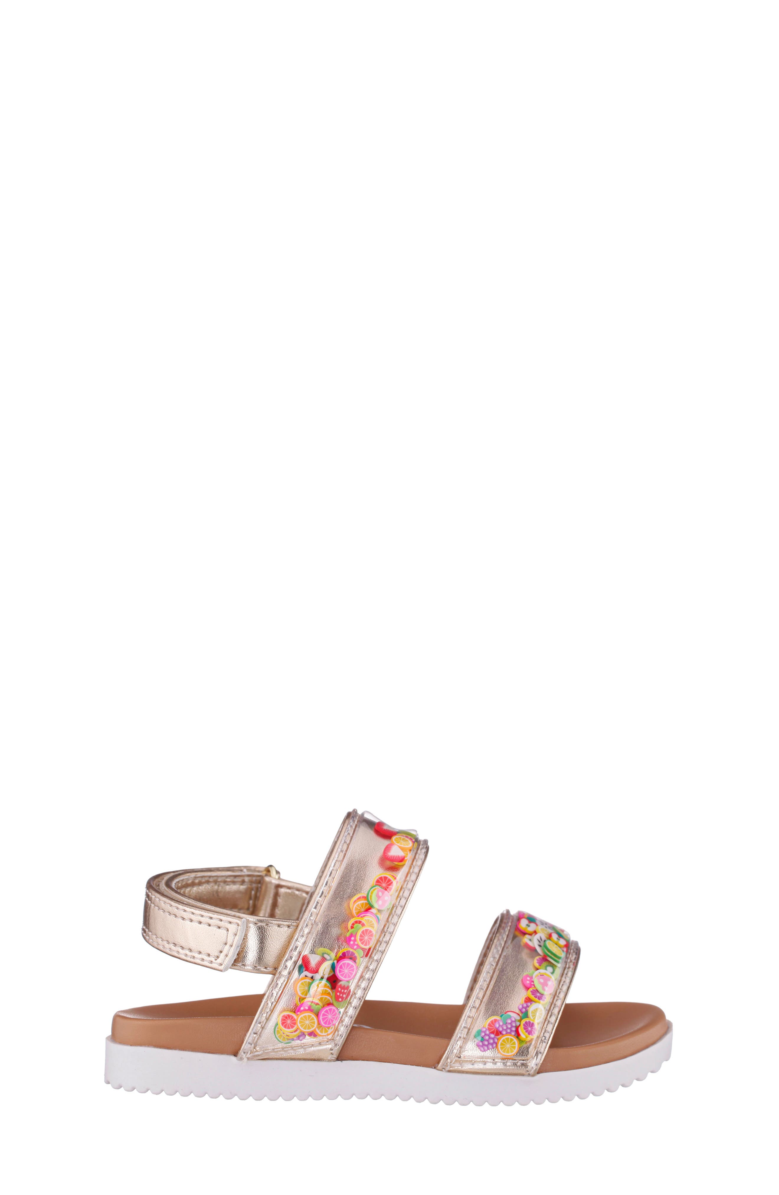 Nina Kids' Orbit Slingback Sandal, Alternate, color, Light Gold Metallic