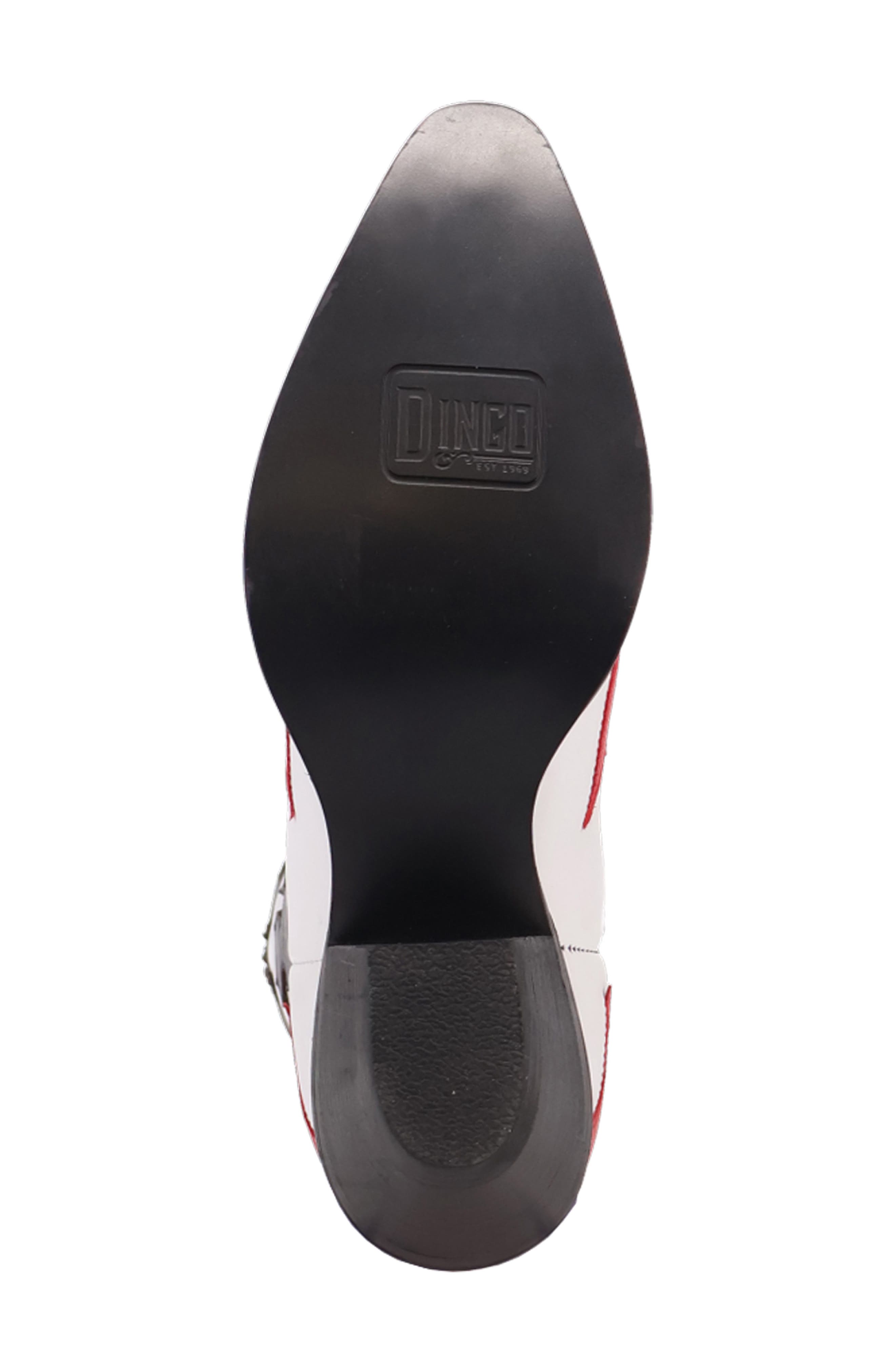 Dingo Cowgirl Western Boot, Alternate, color, White/Blue/Red