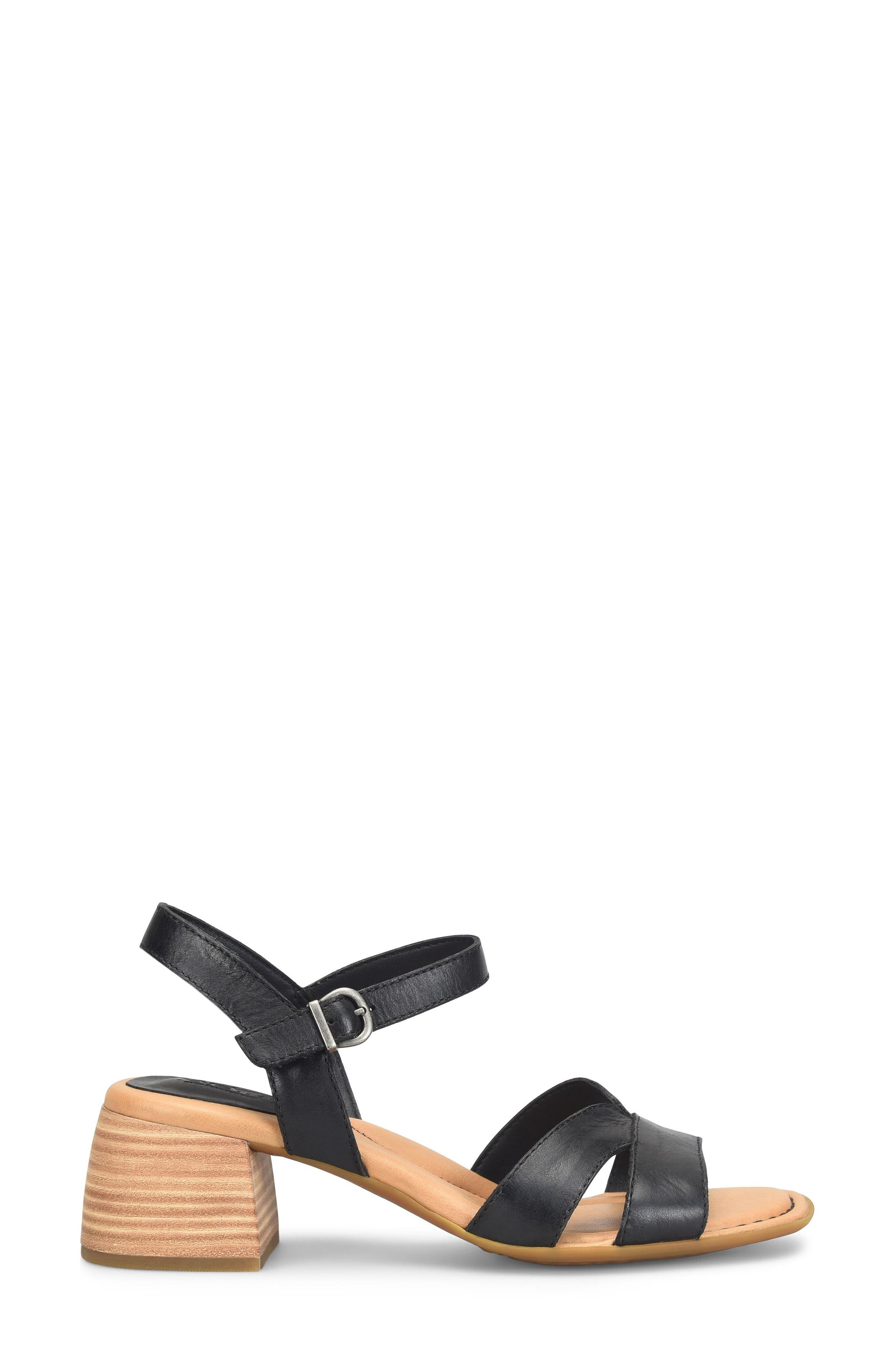 Børn Sadie Ankle Strap Sandal, Alternate, color, Black Leather