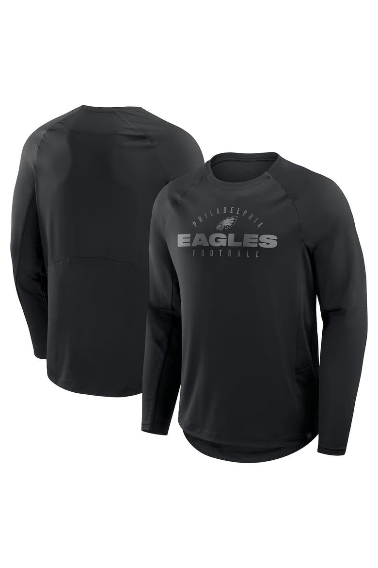 Men's Fanatics Black Philadelphia Eagles Coverage Scheme Long Sleeve T-Shirt, Alternate, color, Black