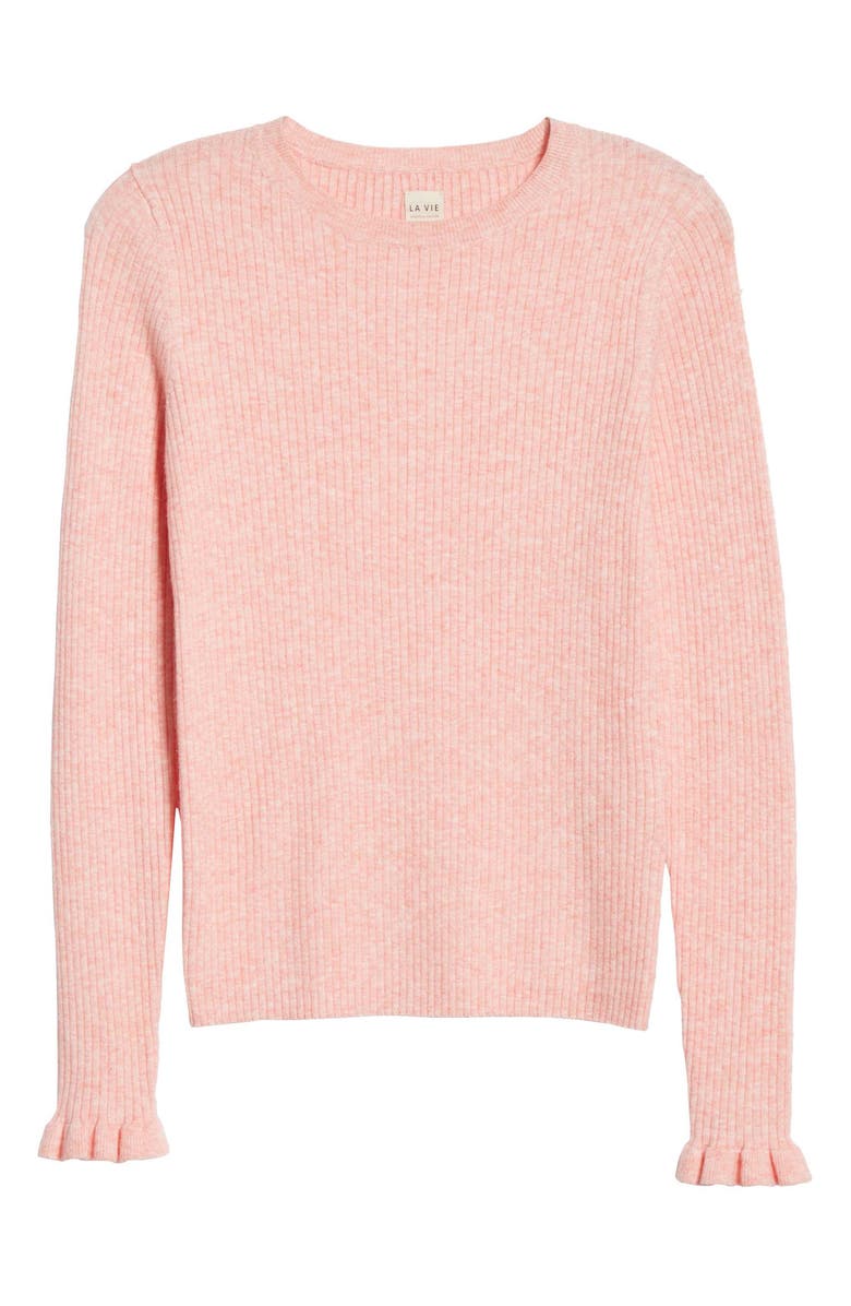 La Vie Rebecca Taylor Ribbed Long Sleeve Sweater, Alternate, color, 