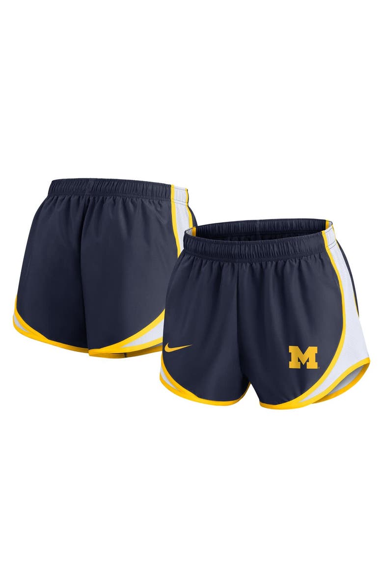 Nike Women's Nike Navy Michigan Wolverines Spring Break Tempo Performance Shorts, Alternate, color, Navy