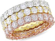 Julianna B. Cubic Zirconia Eternity 3-Piece Ring Set