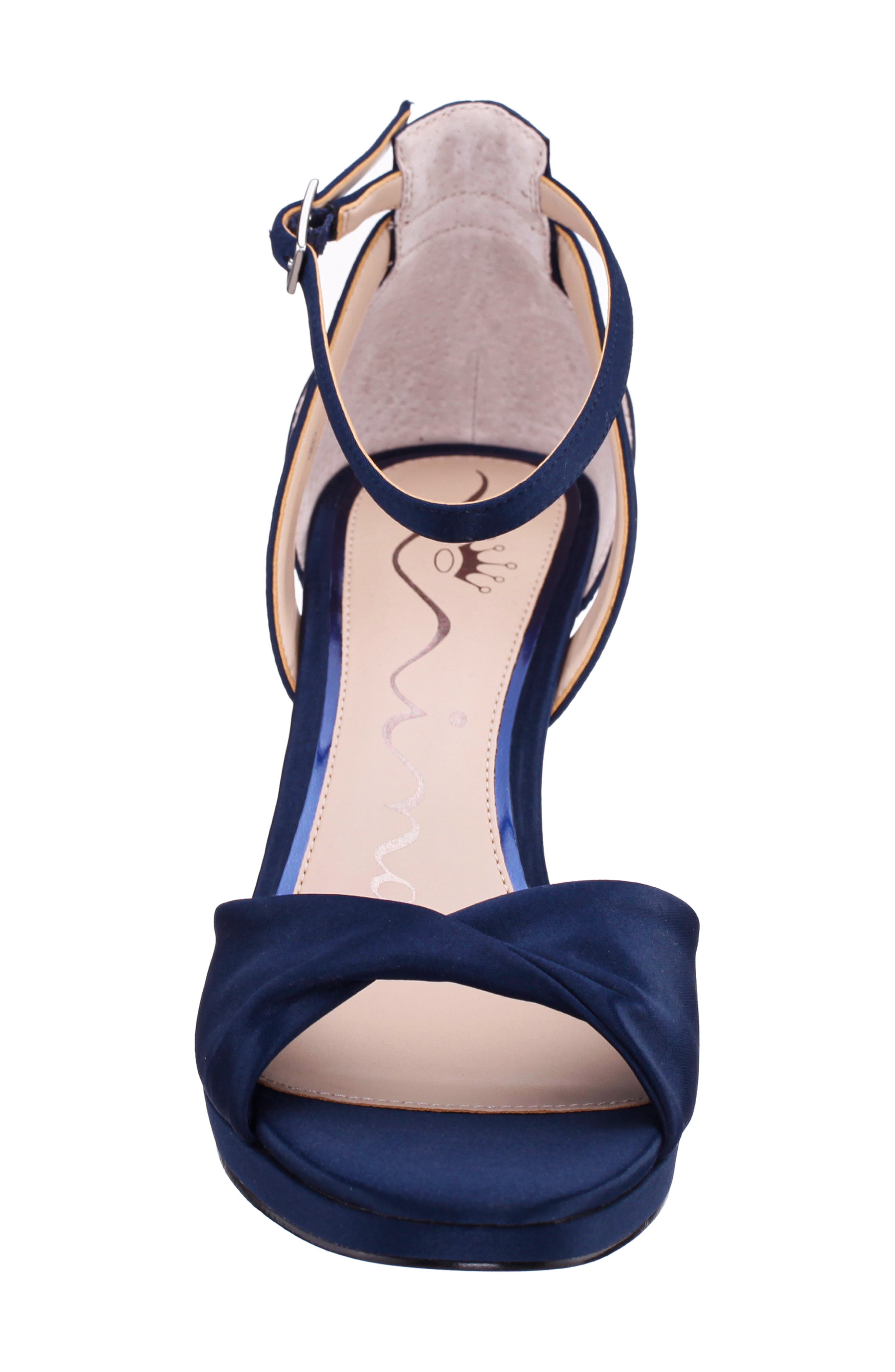 Briza Ankle Strap Platform Sandal, Alternate, color, NAVY
