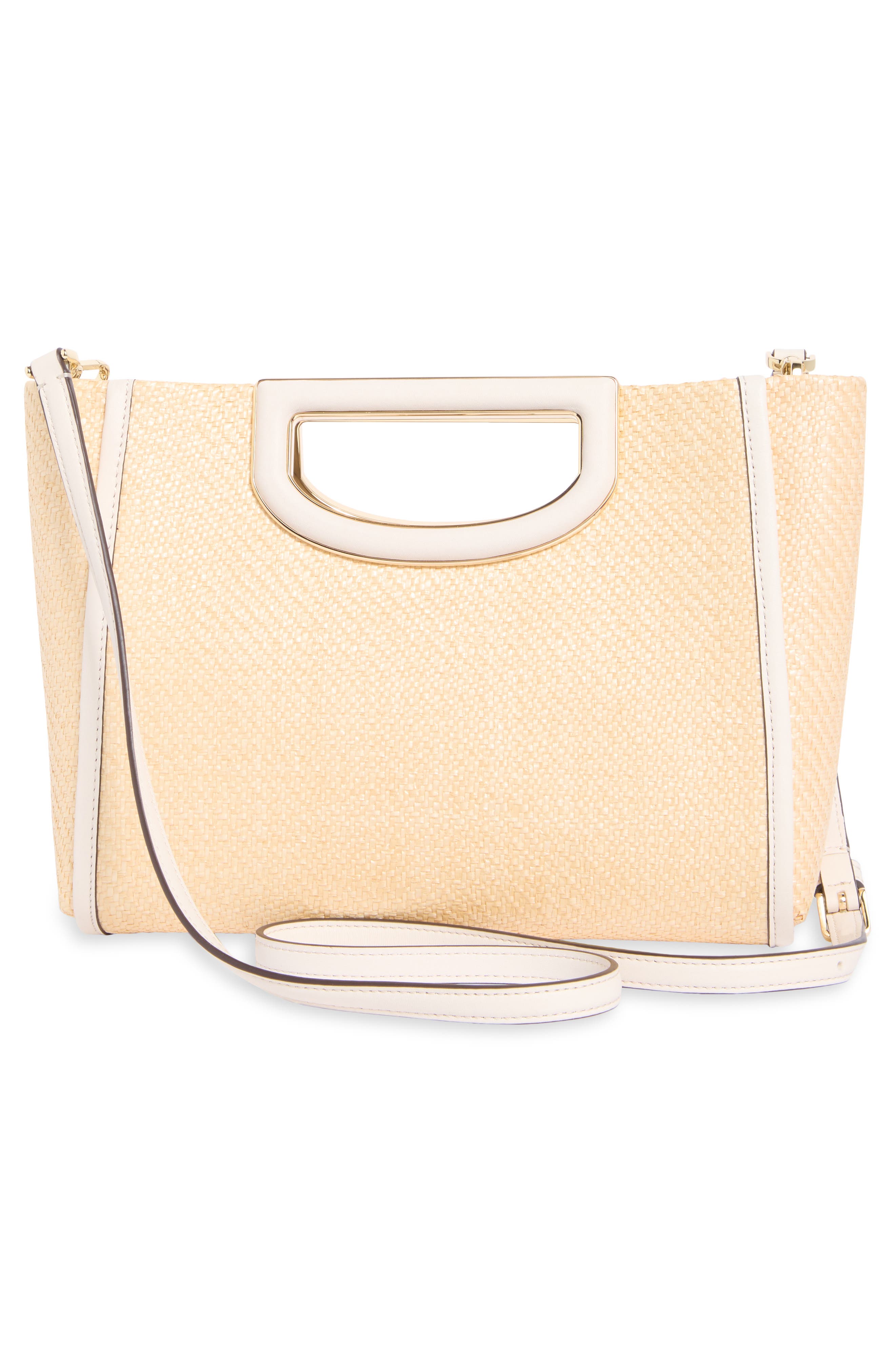 Kate Spade New York alexia straw crossbody clutch, Alternate, color, Parchment Multi