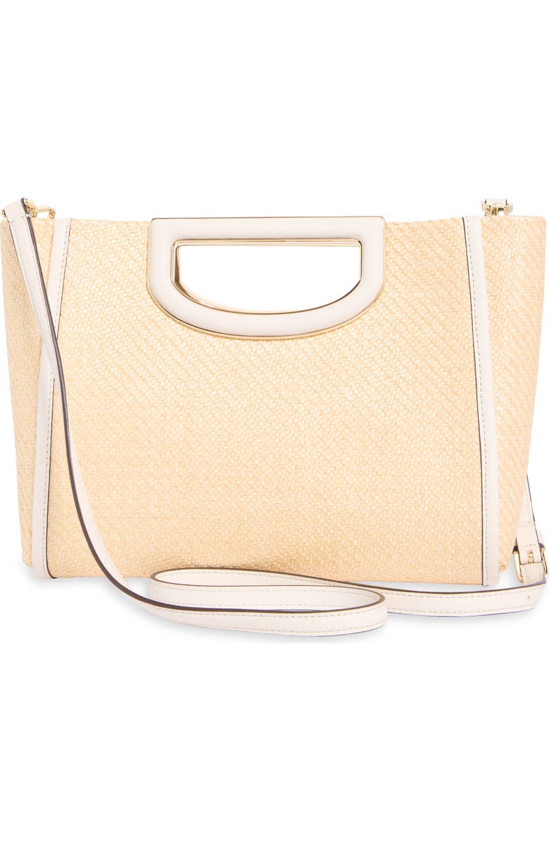 Kate Spade New York alexia straw crossbody clutch, Alternate, color, Parchment Multi