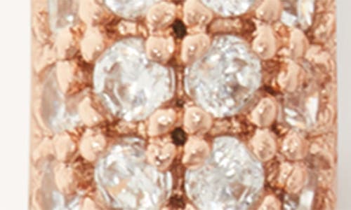 Kate Spade Brilliant Statements Pavé Mini Huggies In Clear/rose Gold