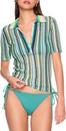 Susana Monaco Stripe Collar Sweater