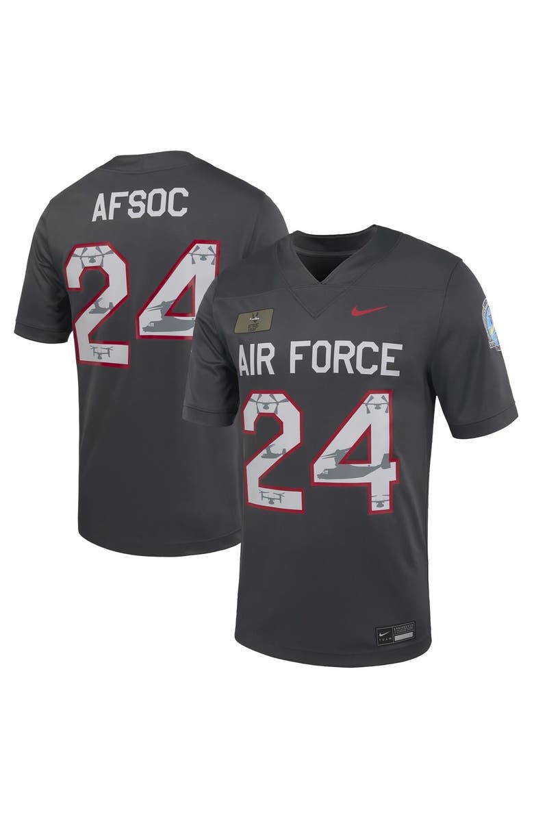 Nike Men's Nike Anthracite Air Force Falcons Special Operations Command Alternate Game Jersey, Alternate, color, 