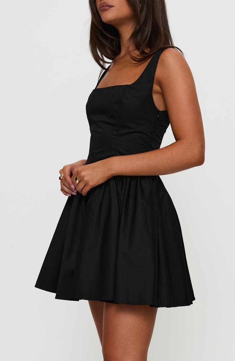 Princess Polly Sleeveless Fit & Flare Minidress, Alternate, color, Black