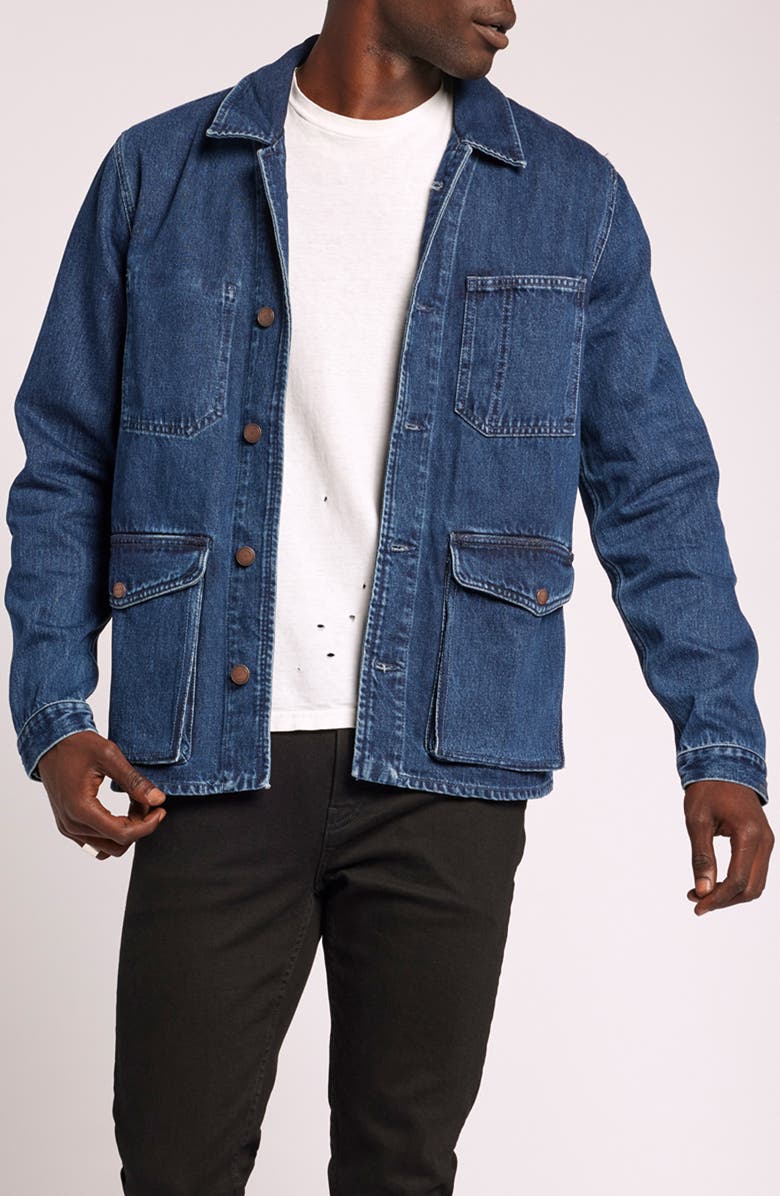 Current/Elliott Button-Up Denim Jacket, Main, color,
