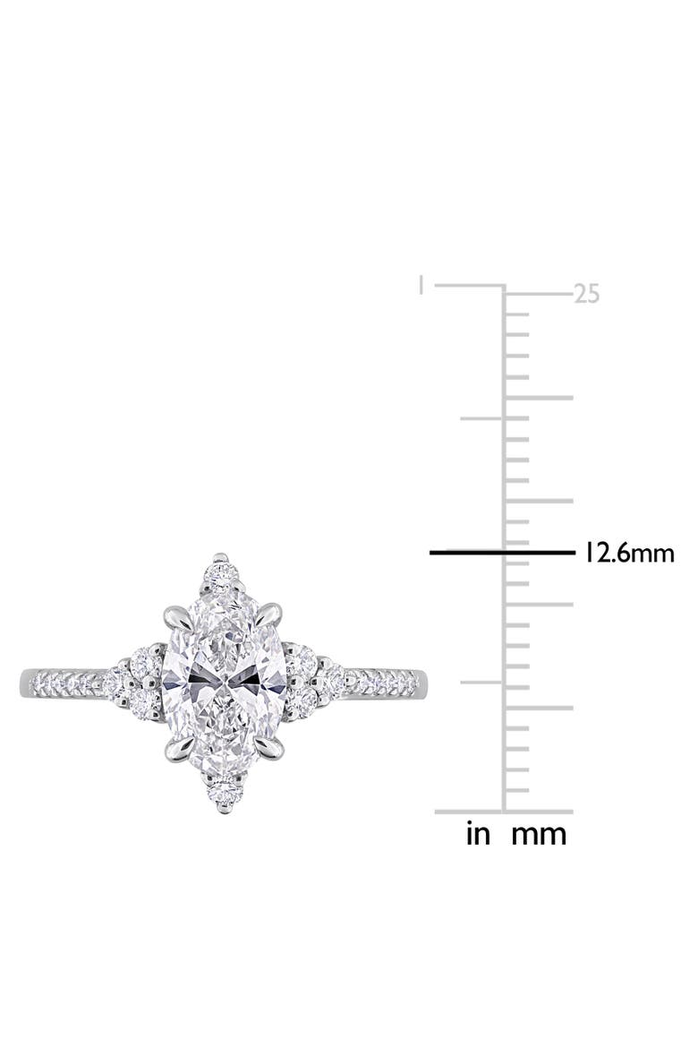 Lab-Grown Diamond Engagement Ring 14k, Alternate, color, White Gold