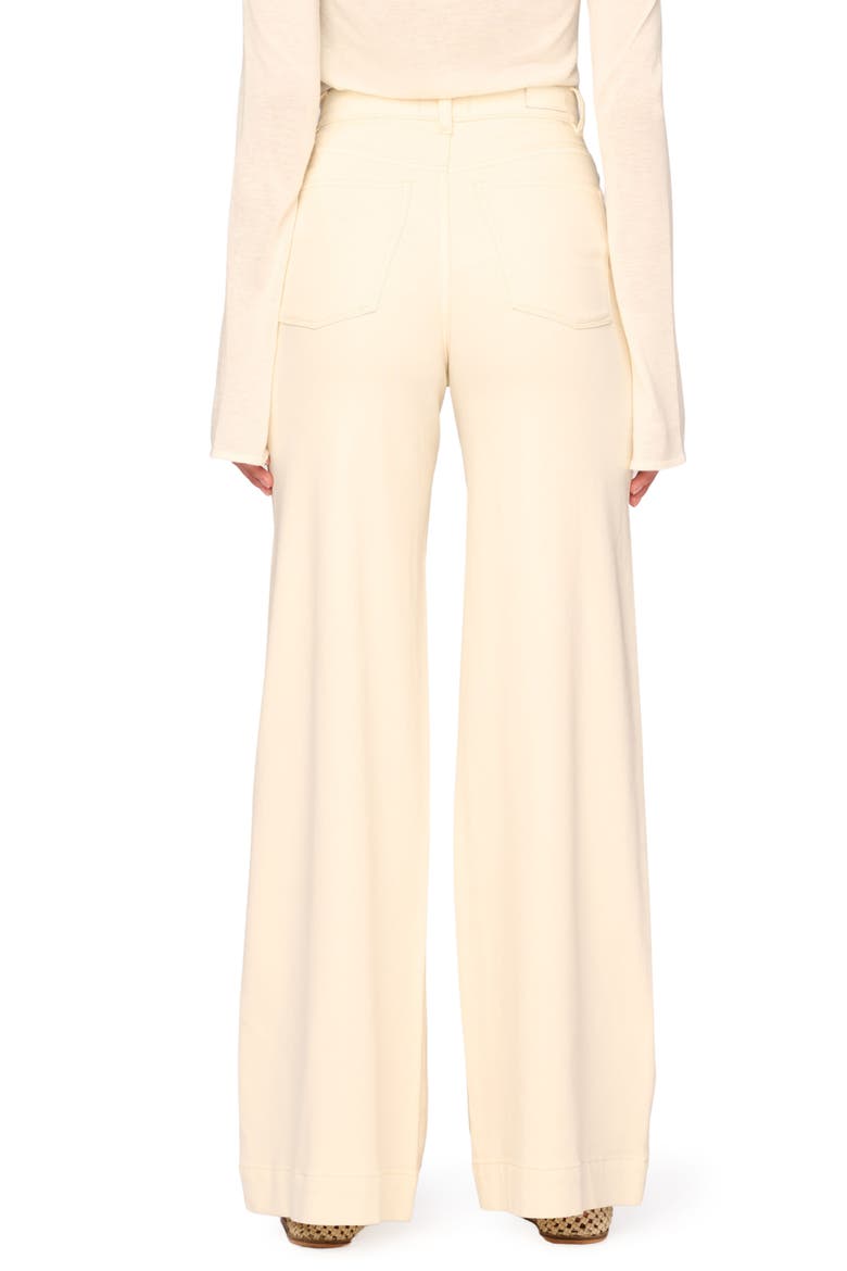 Hepburn Wide Leg Pants, Alternate, color, MANILLA KNIT DENIM