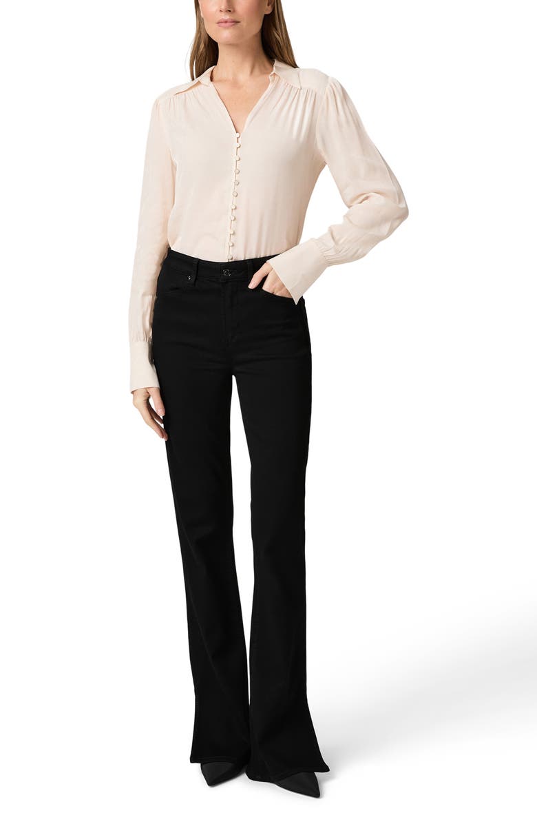 PAIGE Camu Jacquard Button-Up Shirt, Alternate, color, Antique White