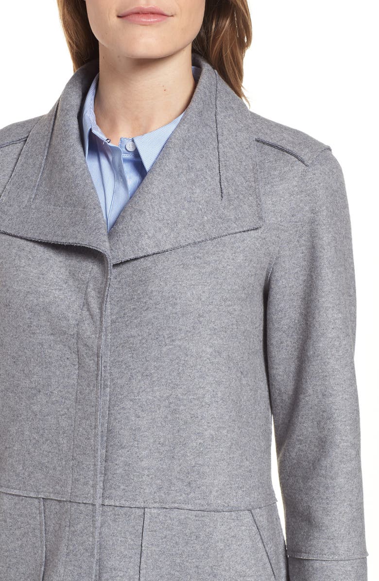 Kenneth Cole New York Envelope Collar Wool Blend Knit Coat, Alternate, color,
