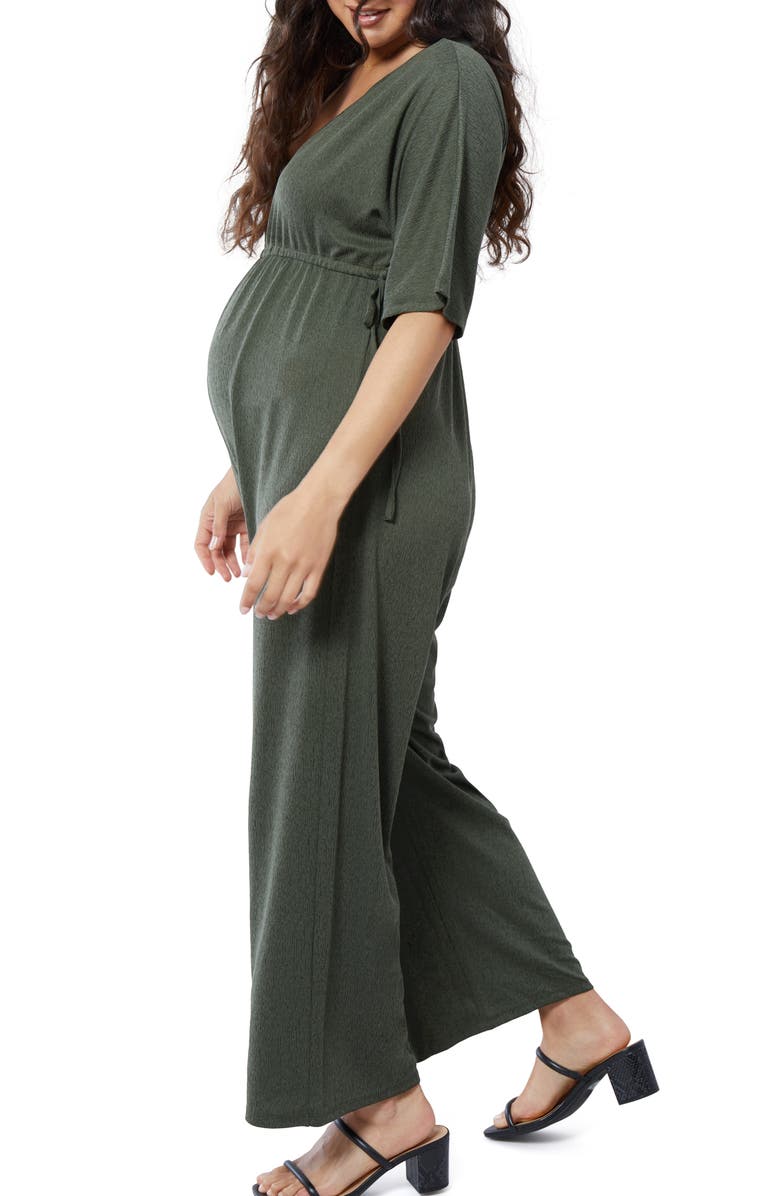 Ingrid & Isabel<sup>®</sup> Everywhere Wide Leg Maternity Jumpsuit, Alternate, color,