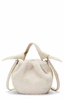 Selena Faux Shearling Bucket Bag