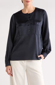 FRAME The Henley Crewneck Top