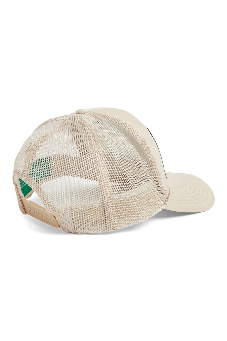 Aloha Flower Trucker Hat, Alternate, color, TAN