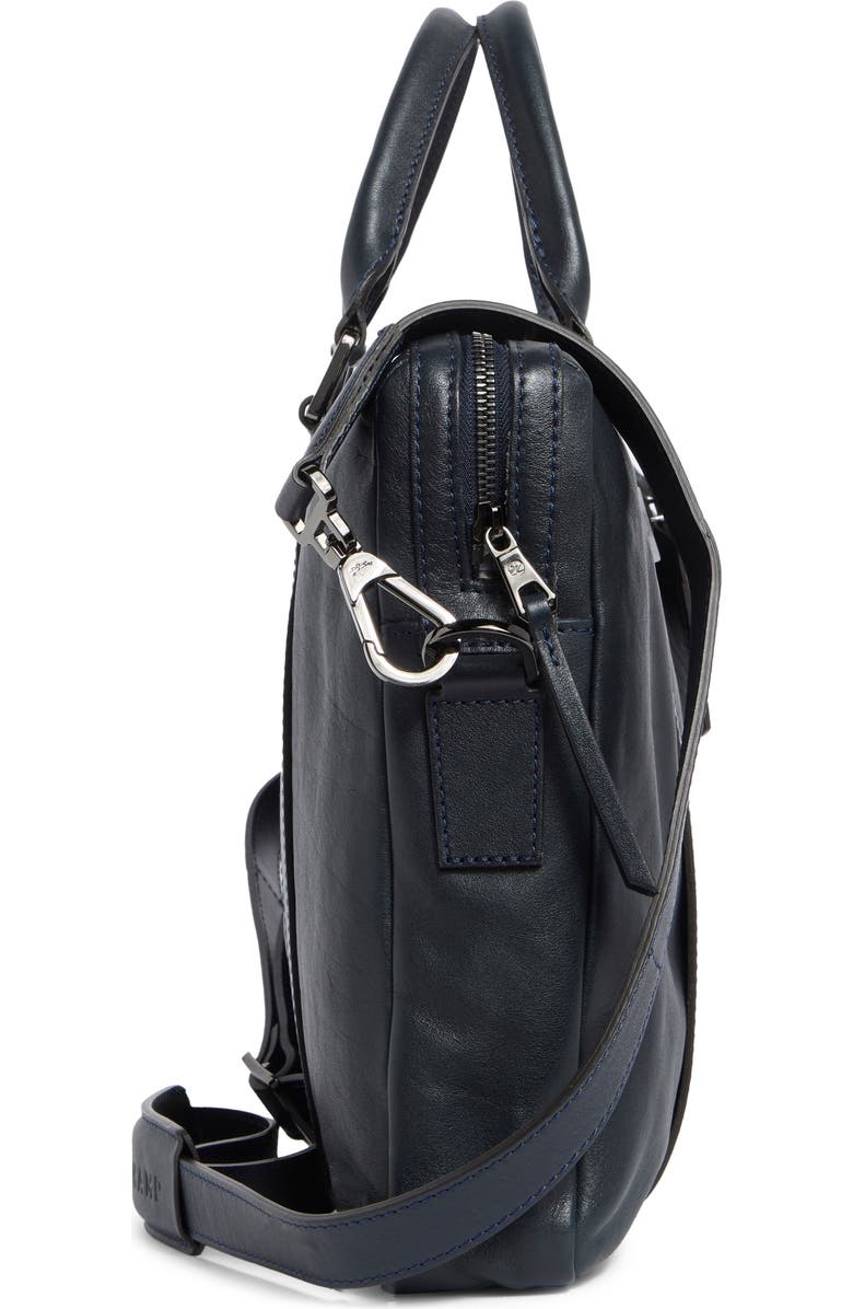 Longchamp LC3D Small Leather Briefcase, Alternate, color, Midnight Blue