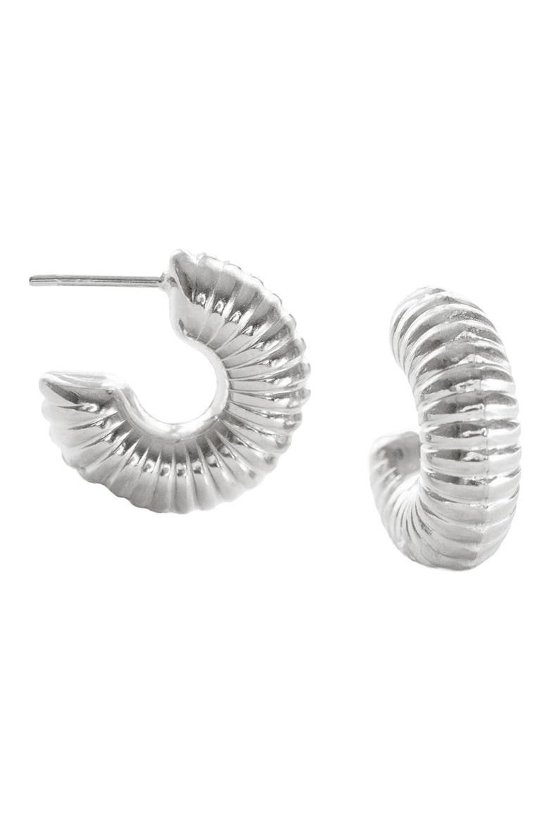 Rya Hoop Earrings, Main, color, SILVER