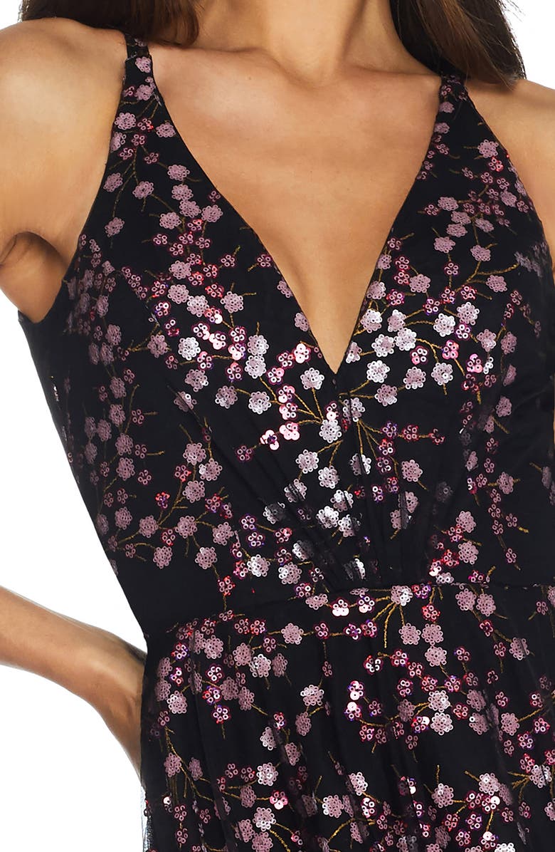 Dress the Population Courtney Sequin Floral Cocktail Dress, Alternate, color,