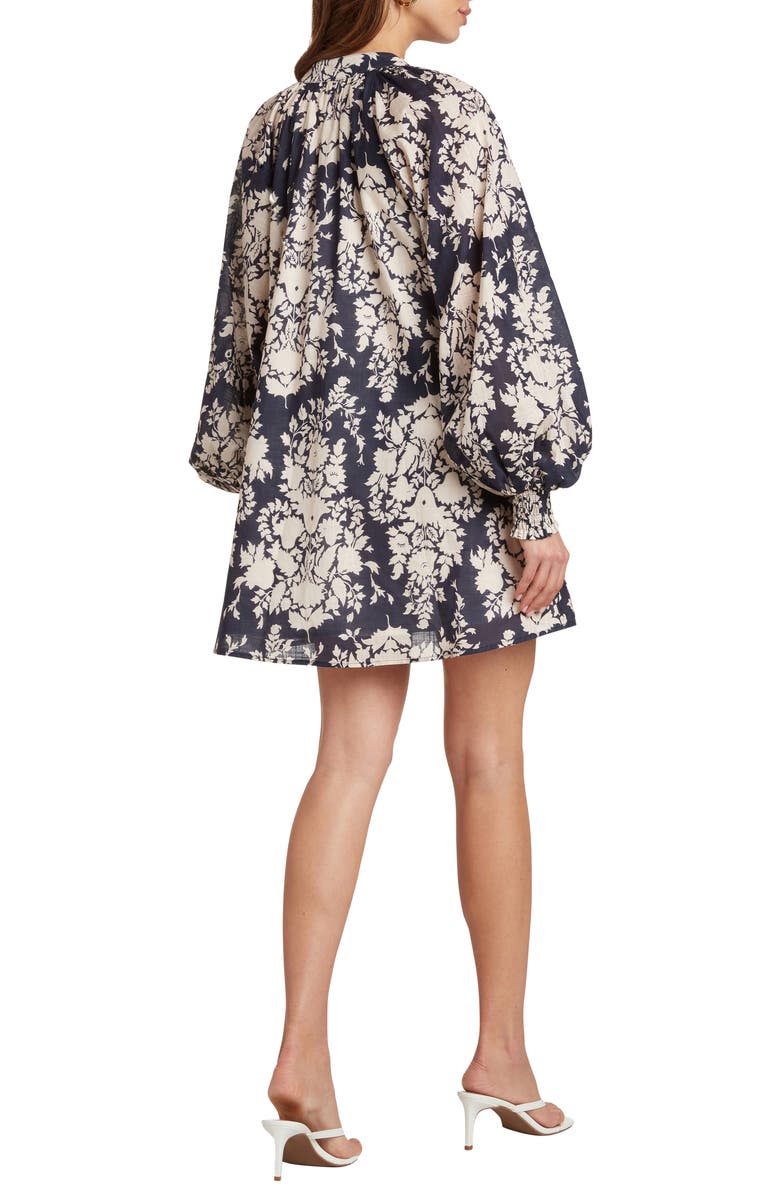 matty m. Ava Floral Long Sleeve Minidress, Alternate, color, Navy