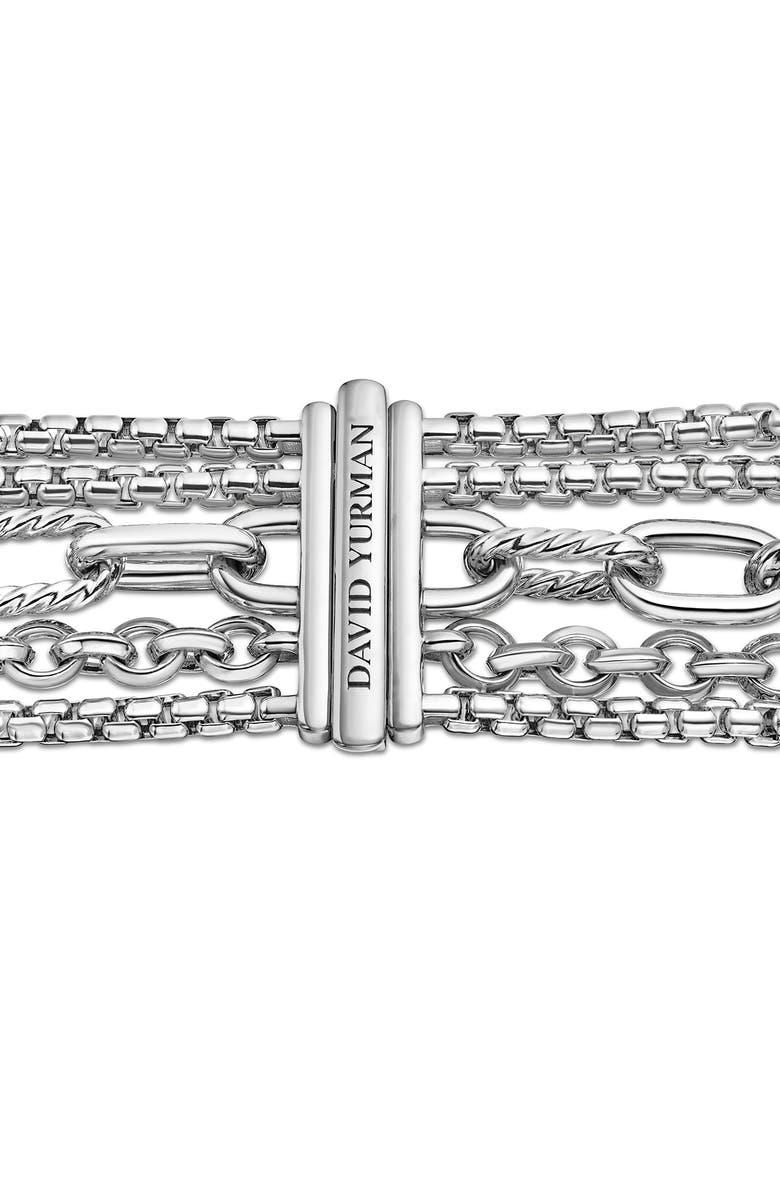 David Yurman Multi-Row Chain Bracelet with 18K Yellow Gold, Alternate, color, 
