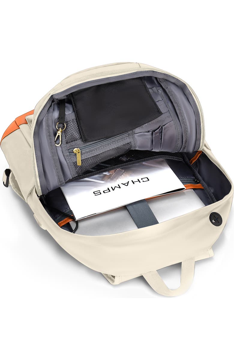 CHAMPS Water Resistant Nylon Backpack, Alternate, color, Ivory