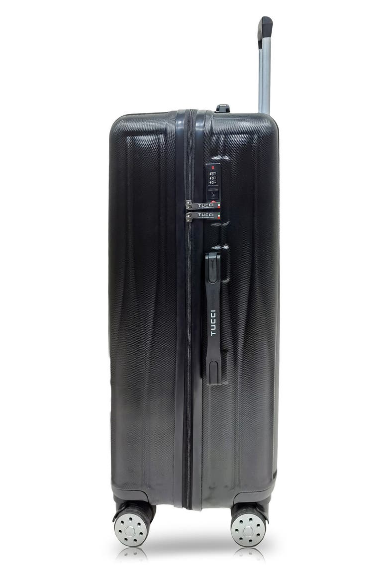Baratro Hardshell 3-Piece Spinner Luggage Set, Alternate, color, BLACK