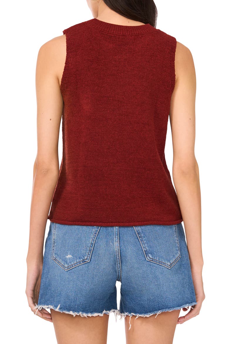 Crewneck Sweater Tank, Alternate, color, DEEP HENNA