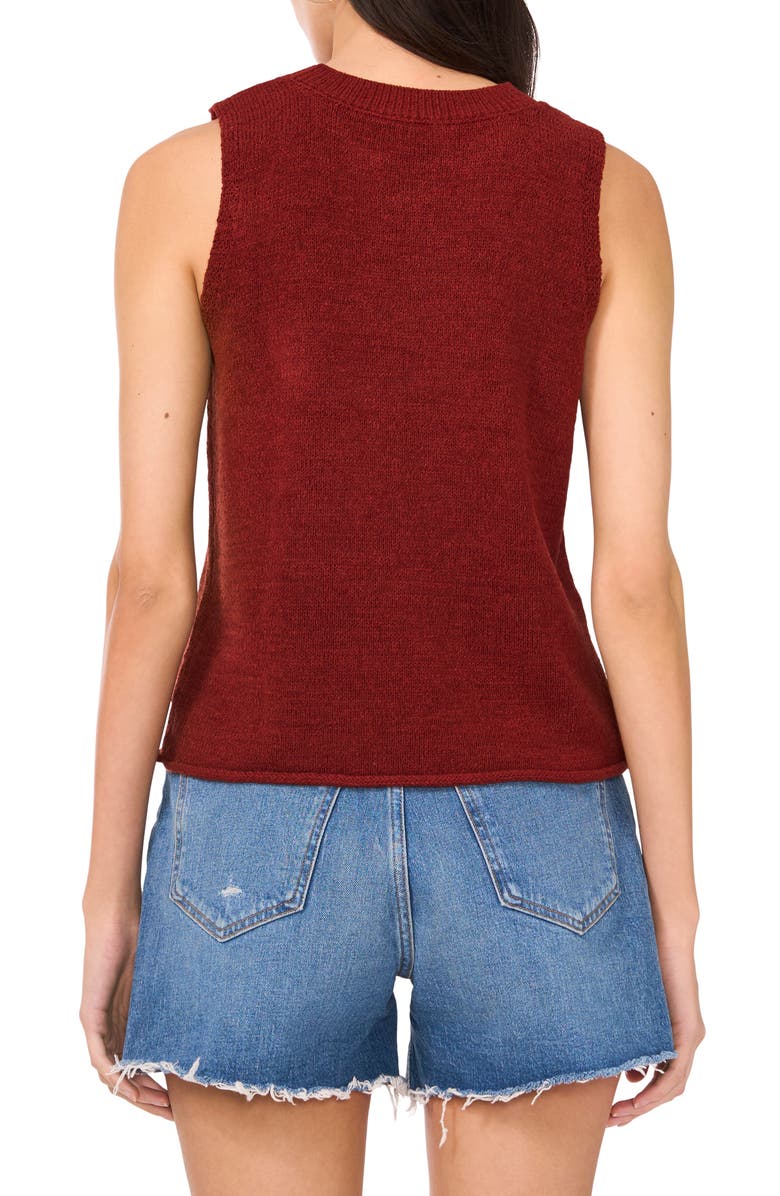 Vince Camuto Crewneck Sweater Tank, Alternate, color, Deep Henna