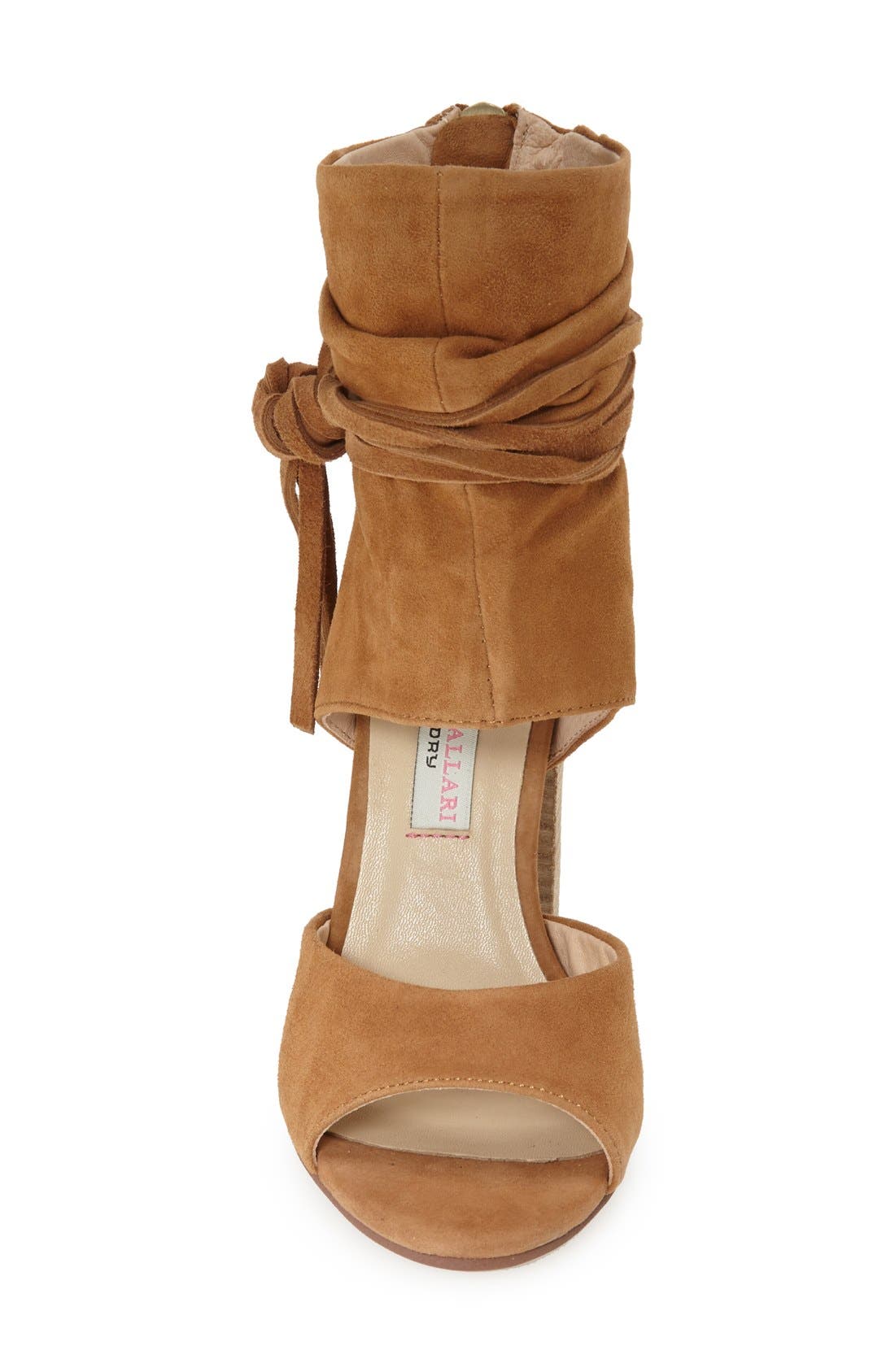 'Leigh 2' Ankle Cuff Sandal, Alternate, color, DARK CAMEL
