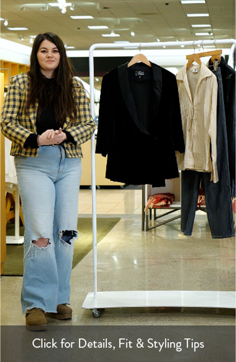 Side Closure Velvet Jacket, sales video thumbnail