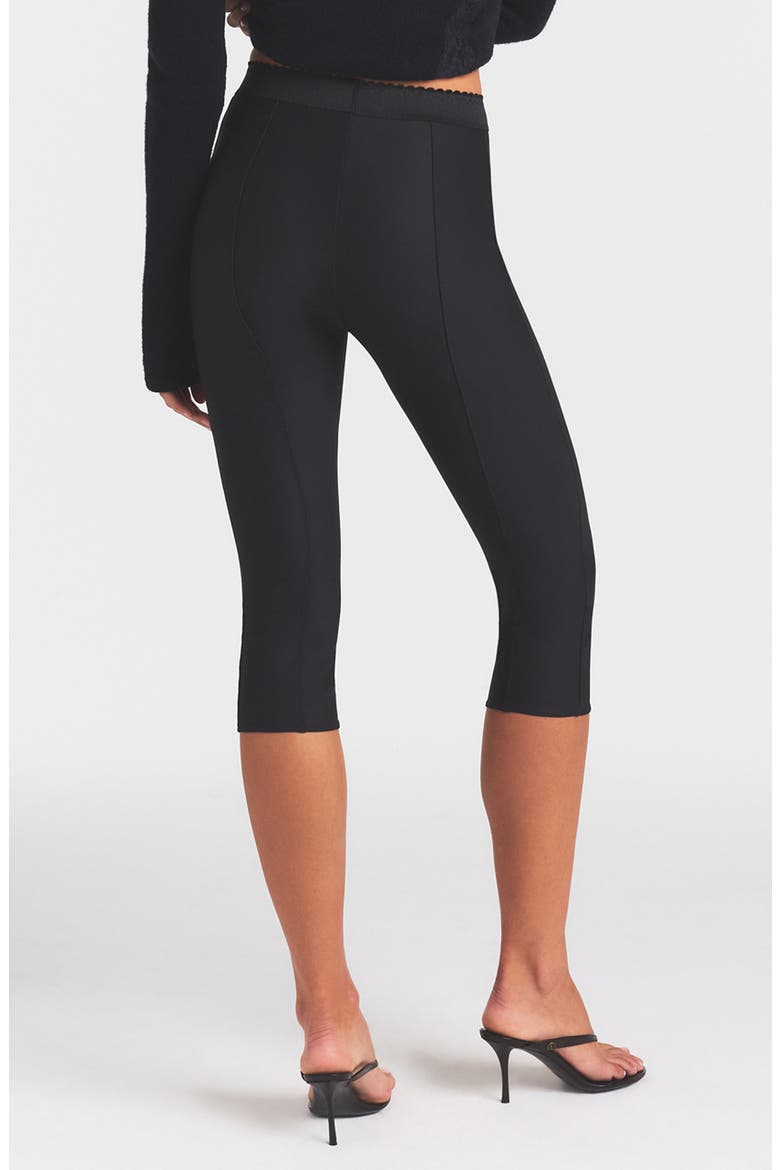 High Waist Capri Pants, Alternate, color, ONYX