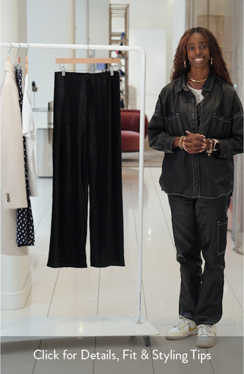 Velvet Straight Leg Pants, sales video thumbnail