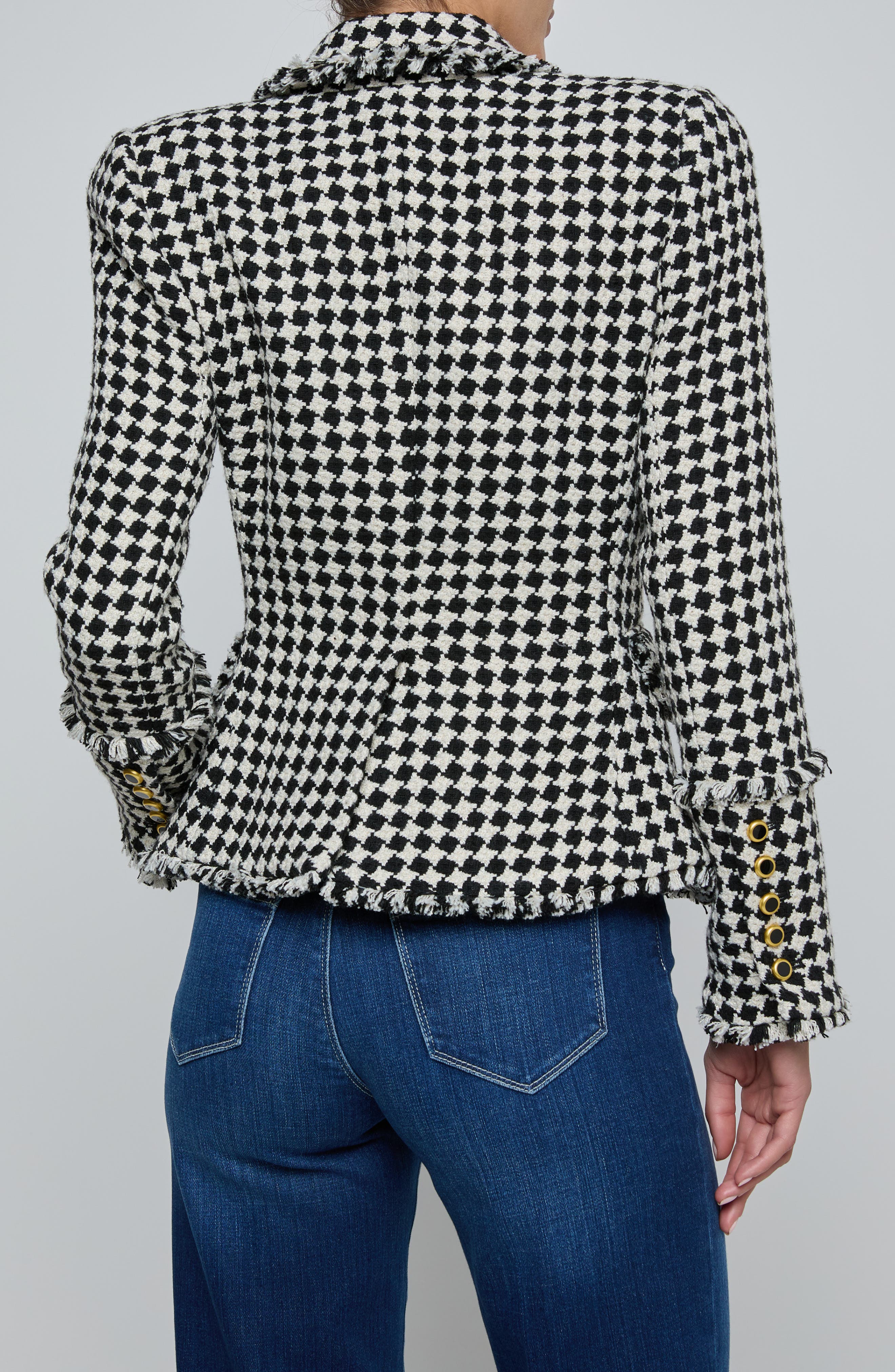 Kaisley Fray Hem One-Button Blazer - image 2