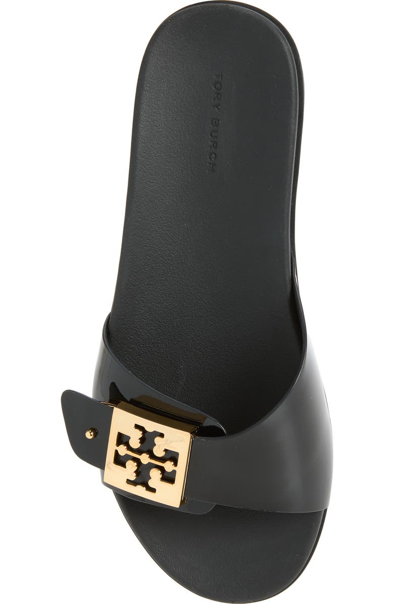Tory Burch Buckle Slide Sandal, Alternate, color, Perfect Black / Gold