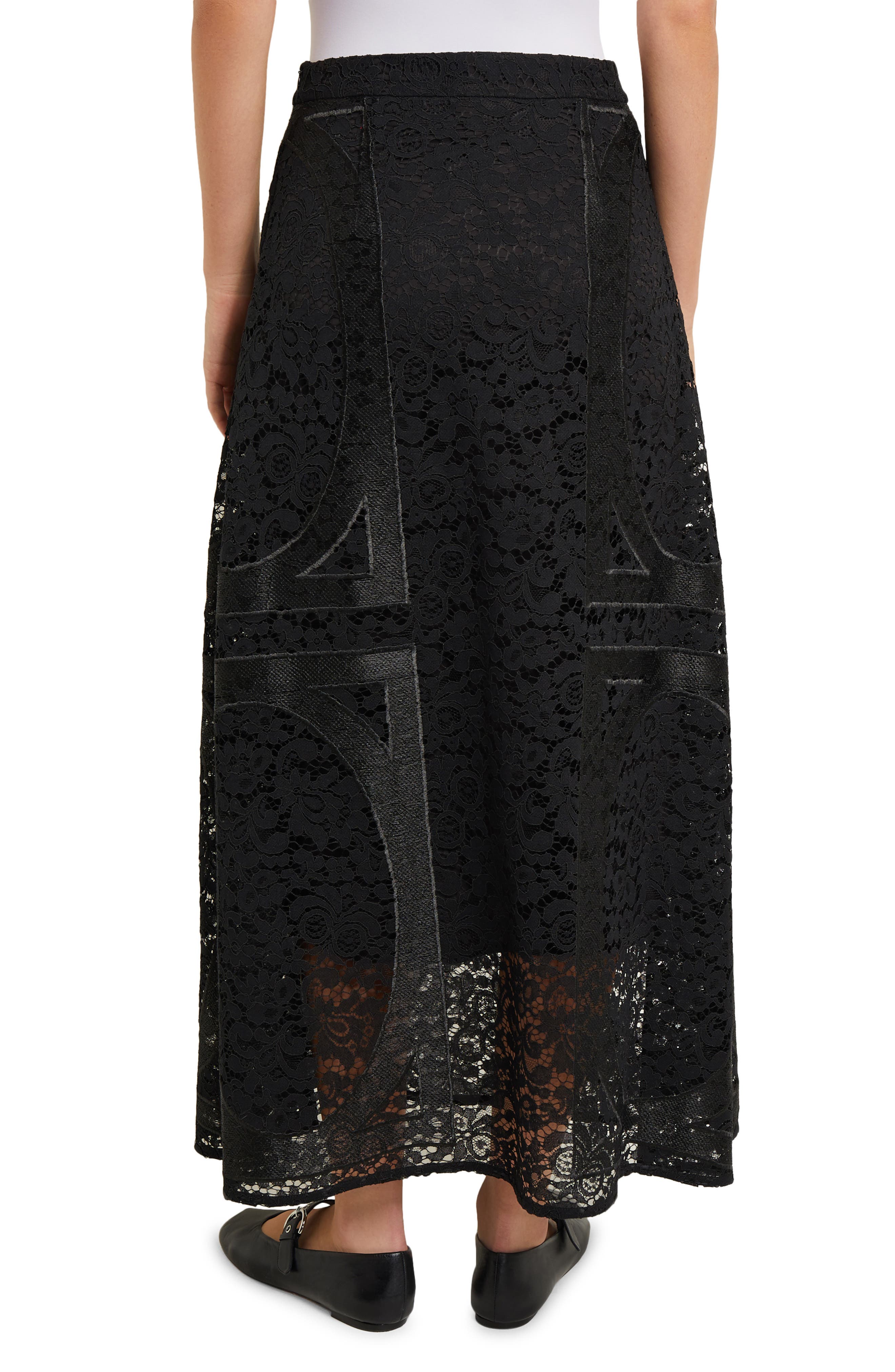 Panel Detail Lace Maxi Skirt - image 2