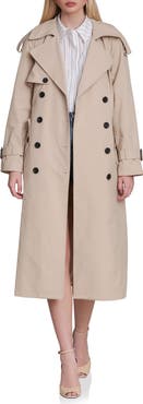Avec Les Filles Belted Long Trench Coat