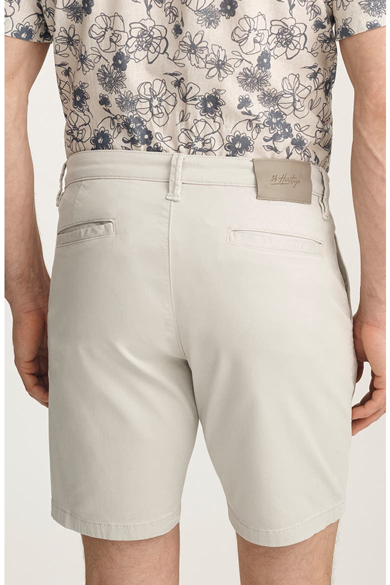 Arizona Slim Fit Flat Front Twill Chino Shorts, Alternate, color, GLACIER TWILL