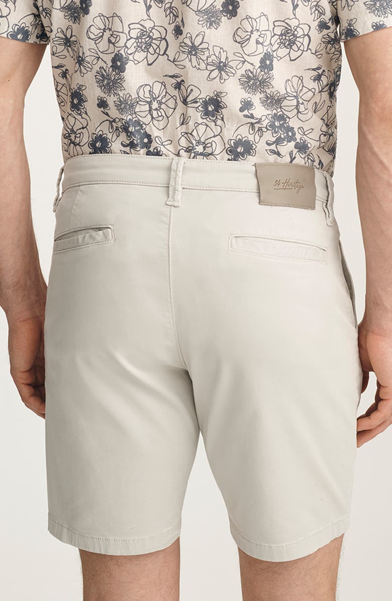 34 Heritage Arizona Slim Fit Flat Front Twill Chino Shorts, Alternate, color, Glacier Twill