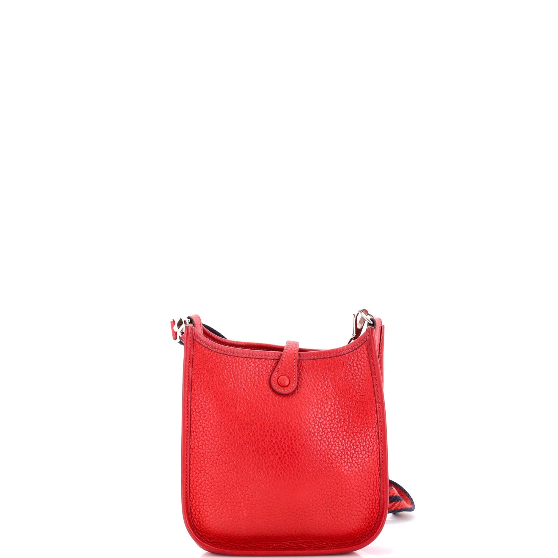 Pre-Owned Hermes Evelyne Bag Gen III Clemence TPM, Alternate, color, Rouge Casaque
