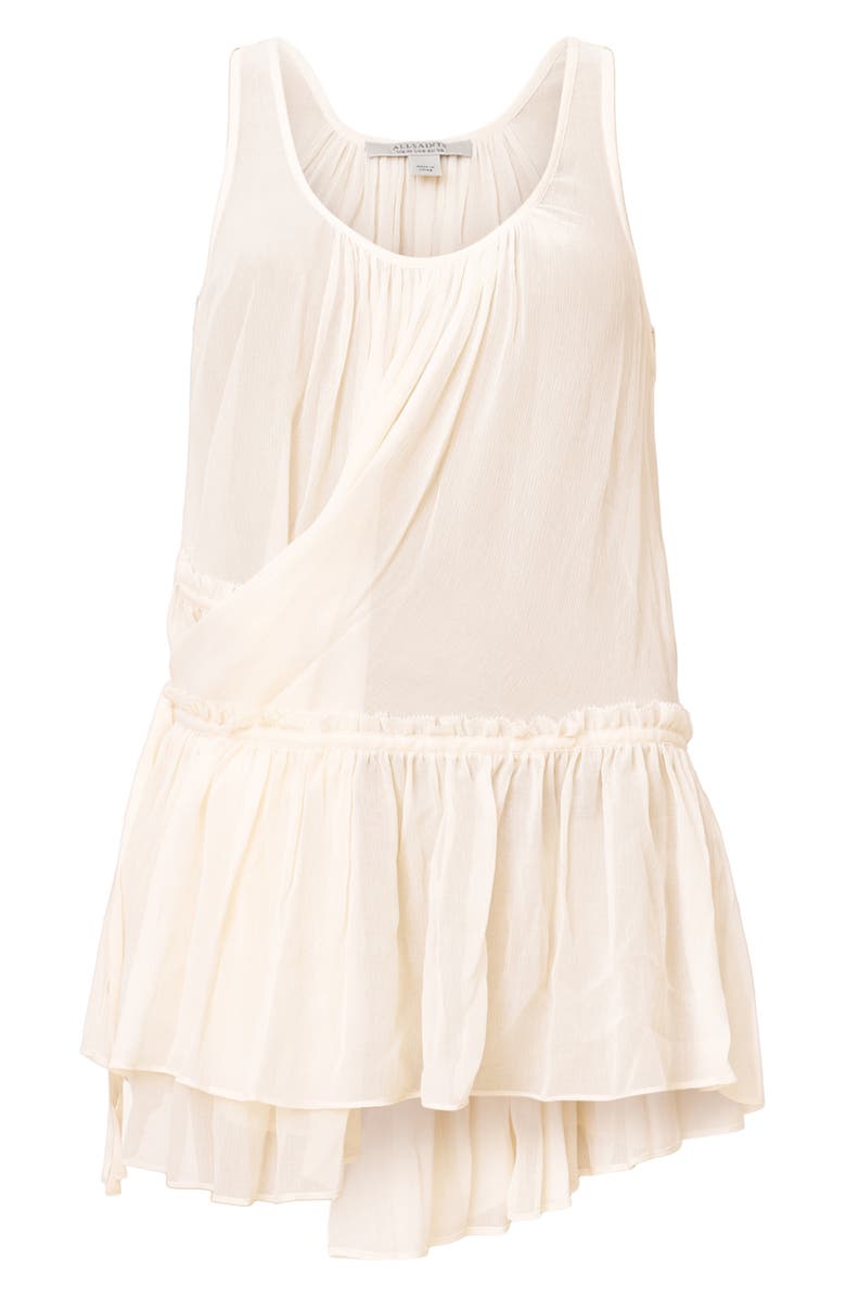 AllSaints Rach Semisheer Sleeveless Top, Alternate, color, Chalk White